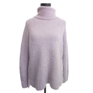 Madewell Lavender Purple Oversized Mercer Turtleneck Sweater Slouchy Wool Blend